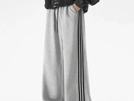 Wide-Leg Stripe Casual Pants Online