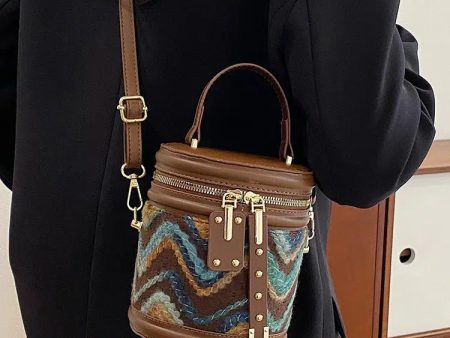 Stylish Patterned Bucket Shoulder Bag Fashion