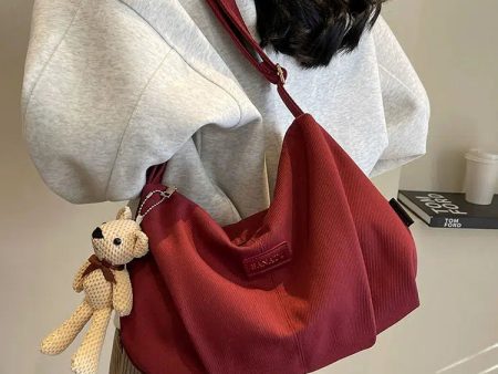 Teddy Bear Charm Shoulder Bag on Sale