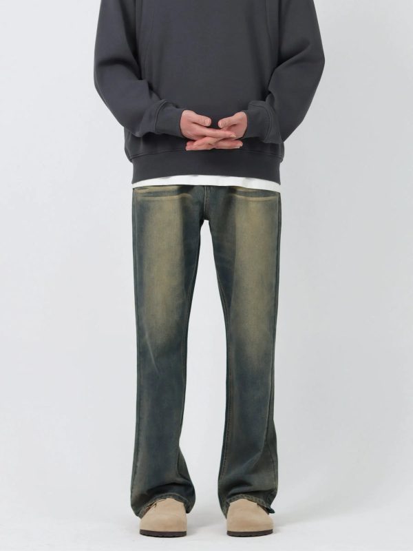 Vintage Wash Straight-Leg Jeans Online Sale