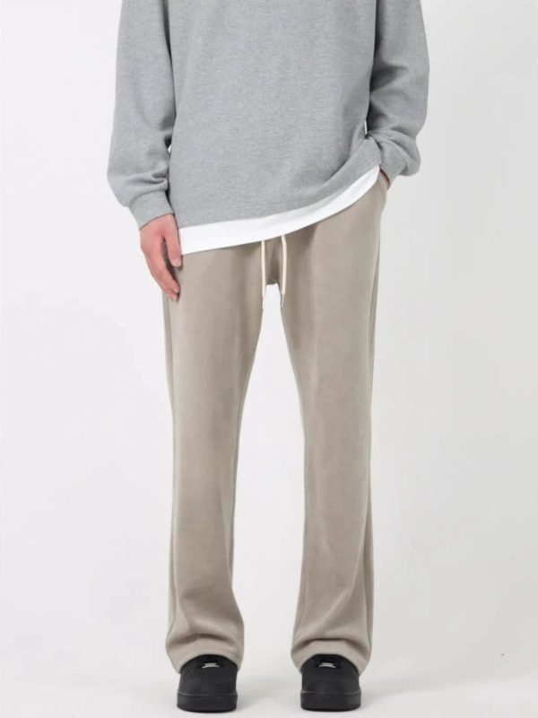 Casual Straight-Leg Drawstring Pants Online Hot Sale