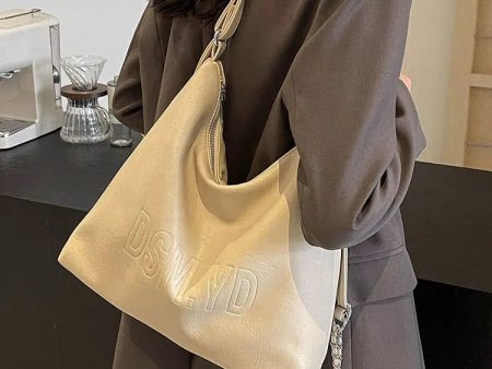 Embossed Lettering Shoulder Bag For Sale