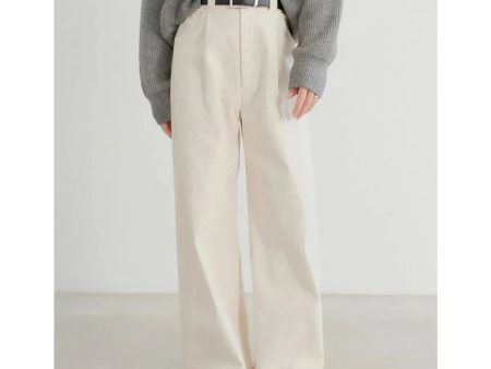 Washed Wide-Leg Pants on Sale