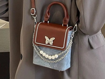 Pearl Butterfly Chain Mobile Phone Bag Online