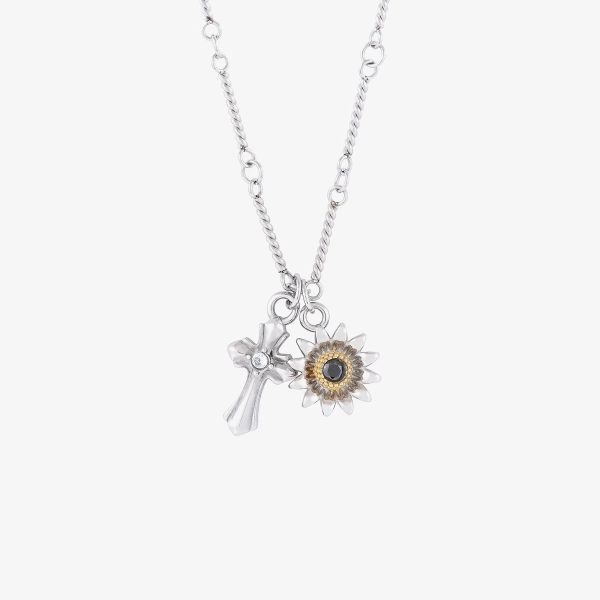 Sun Cross Pendants Charm Necklace on Sale