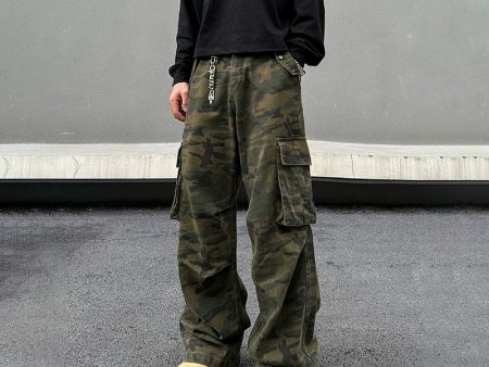 Cargo Pleated Camo Pockets Pants Online Sale