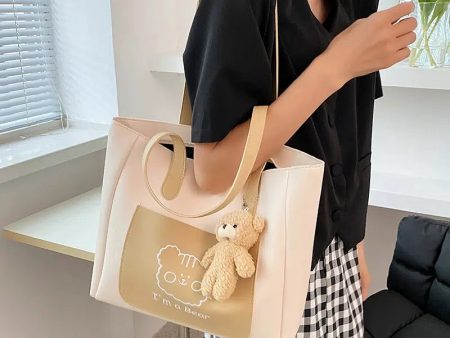 Bear Accessory Canvas Tote Bag on Sale