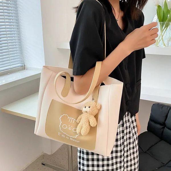 Bear Accessory Canvas Tote Bag on Sale