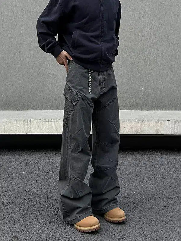 Washed Distressed Cargo Pants Online