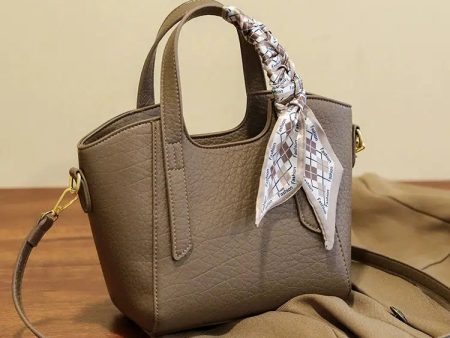 Scarf Accent Elegant Handbag Online Sale