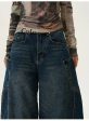 Wide-leg Scimitar Denim Pants Online Hot Sale