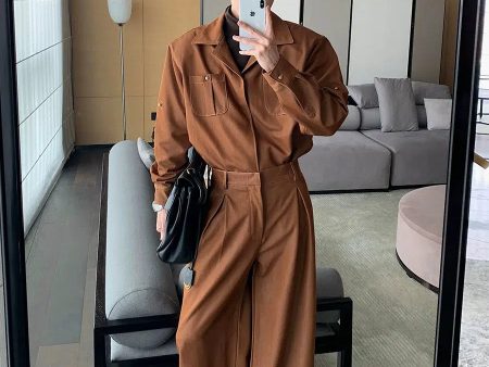 Stylish Wide-Leg Pants Suit Set Online Sale