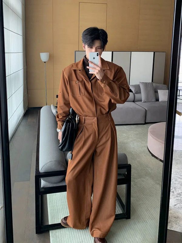 Stylish Wide-Leg Pants Suit Set Online Sale