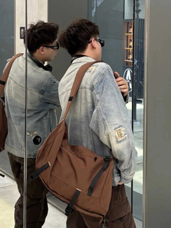 Casual Adjustable Strap Messenger Bag Hot on Sale