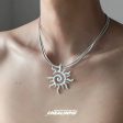 Sunburst Spiral Pendant Necklace Fashion