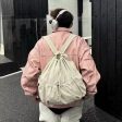 Casual Pockets Drawstring Backpack on Sale