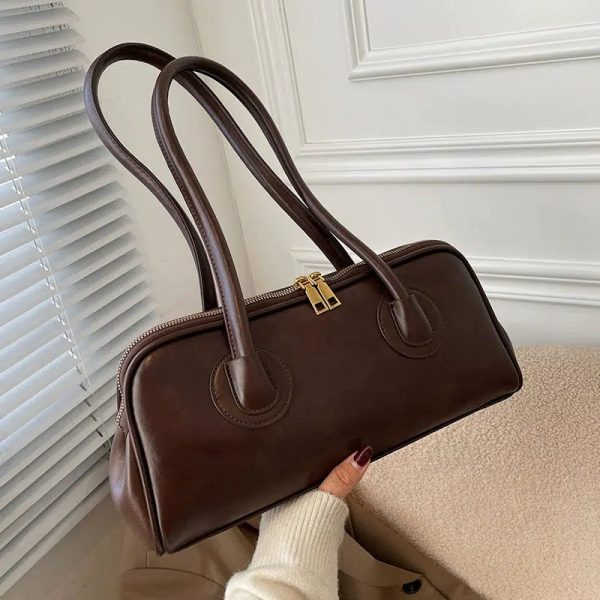 Twin Handles Leather Shoulder Bag Online Hot Sale