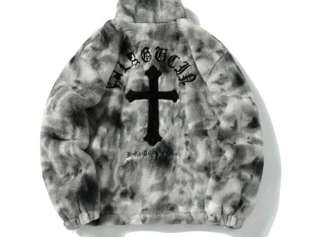 Tie-Dye Furry Quilted Plush Jacket Hot on Sale