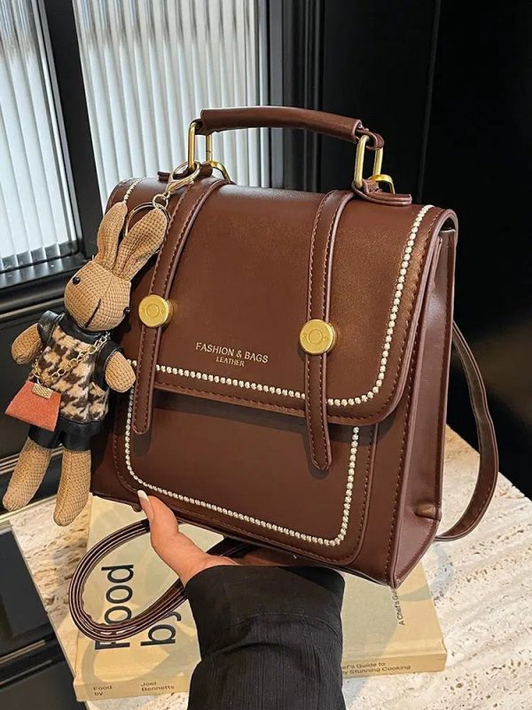 Stylish Leather Satchel Backpack For Sale