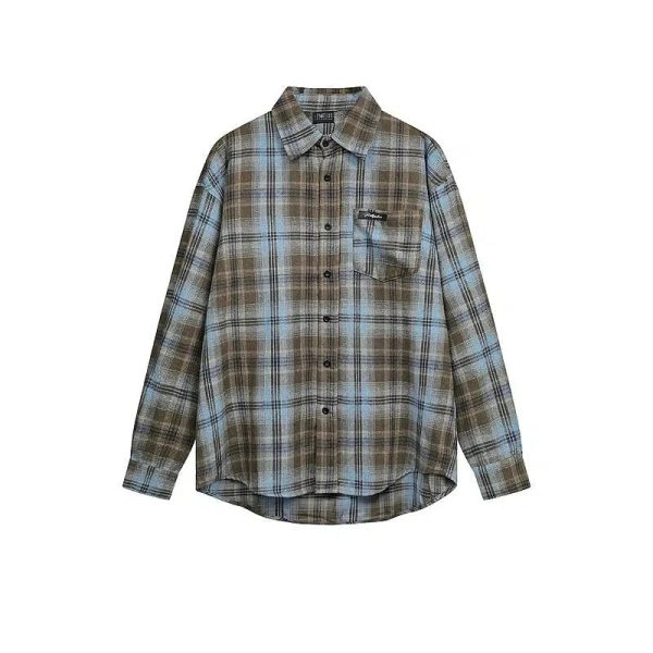 Casual Plaid Button Down Shirt Sale