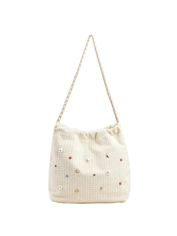 Chain Strap Embellished Tote Bag Sale