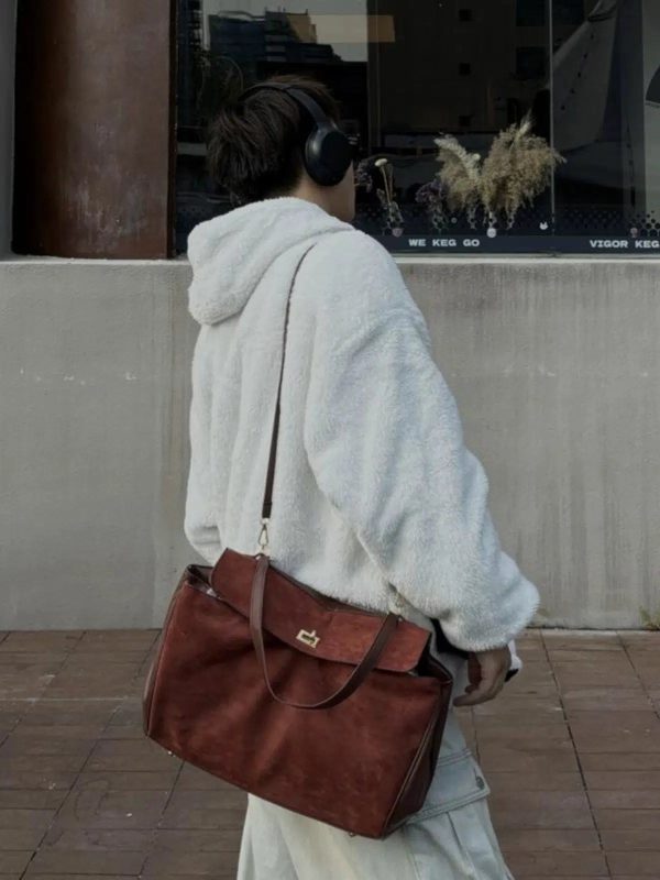 Casual Suede Leather Bag Online