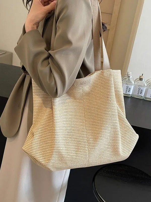 Casual Woven Tote Bag For Discount