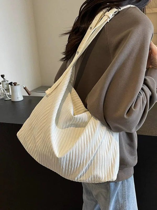 Casual Pleated Shoulder Bag Online