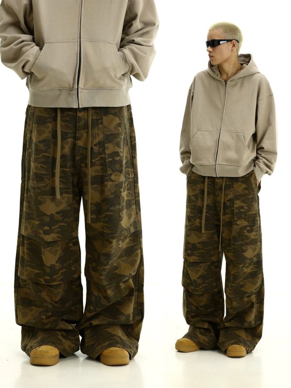 Camouflage Baggy Wide-Leg Pants Sale