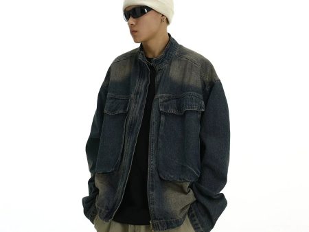 Casual Pockets Denim Jacket Online Hot Sale