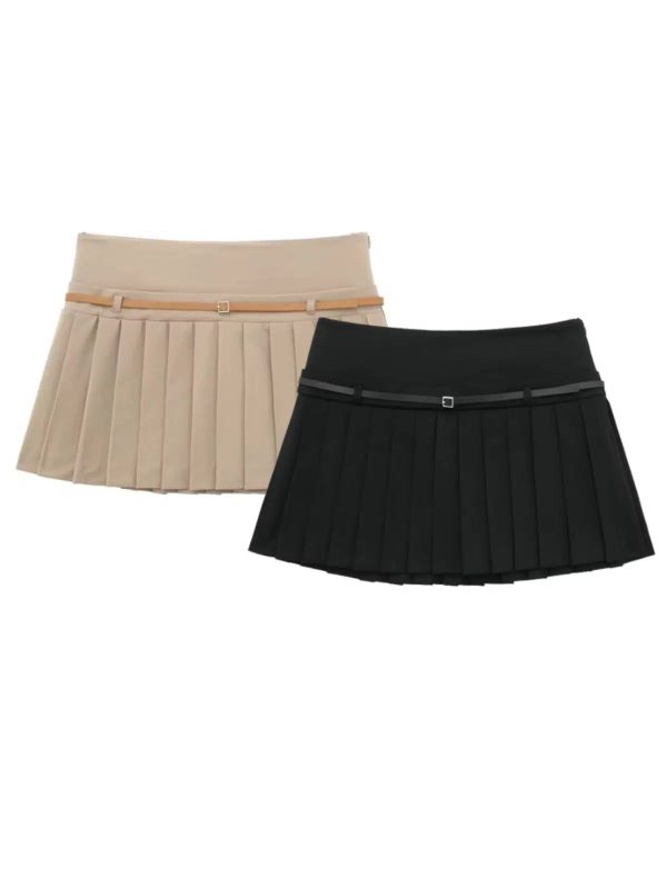 Versatile Casual Wide Pleated Skirt on Sale