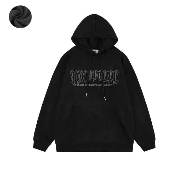 Suede Printed Hooded Sweatshirt For Cheap