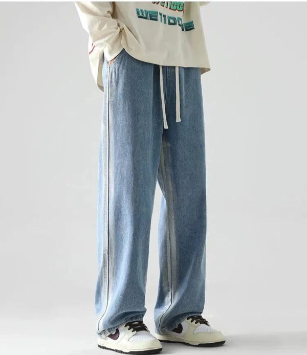 Wide-Leg Drawstring Gradient Jeans Sale