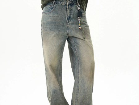 Wide-Leg High Waist Denim Pants Fashion