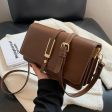 Buckle Leather Crossbody Square Bag on Sale