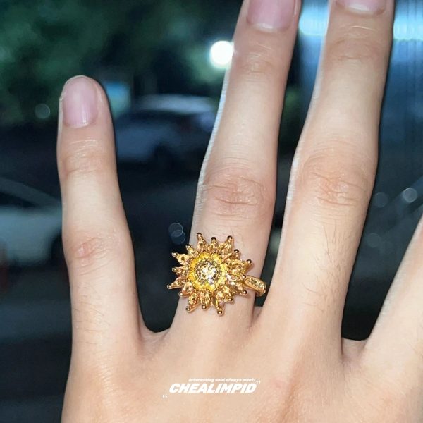 Sunflower Sparkle Ring Online