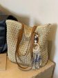 Tassel Charm Handwoven Tote Bag For Sale