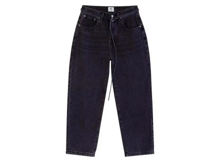 Adjustable Belt Straight-Leg Jeans Supply