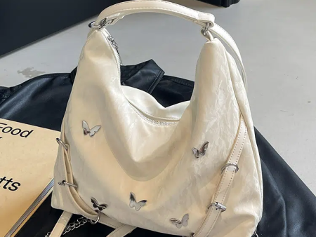 Butterfly Accent Chain Shoulder Bag For Sale