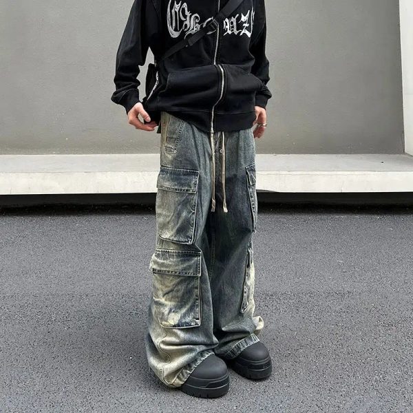 Baggy Cargo Denim Pants Supply