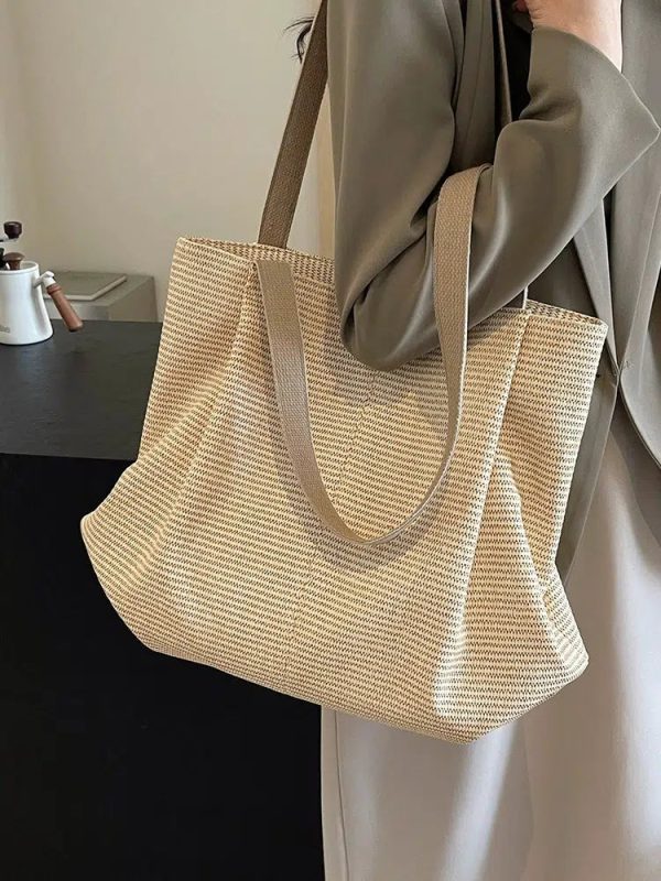 Casual Woven Tote Bag For Discount