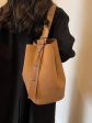 Adjustable Strap Suede Bucket Bag For Discount