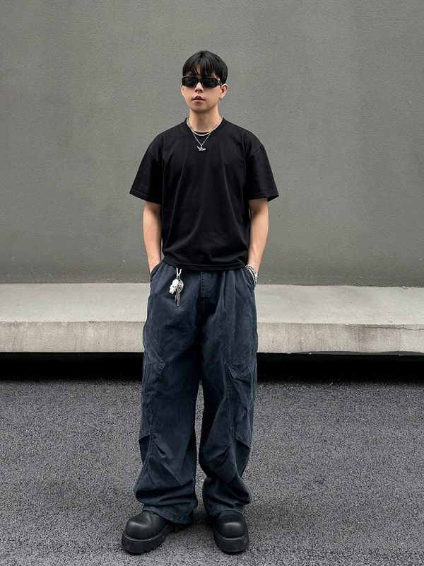 Casual Wide-Leg Cargo Pants For Discount