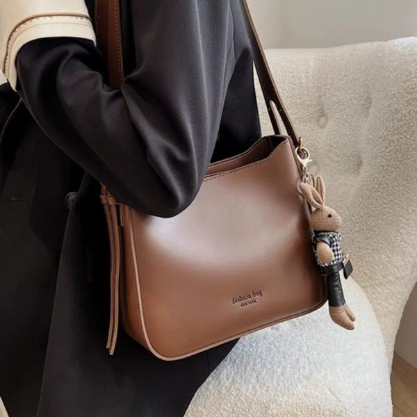 Bunny Charm Leather Shoulder Bag Hot on Sale