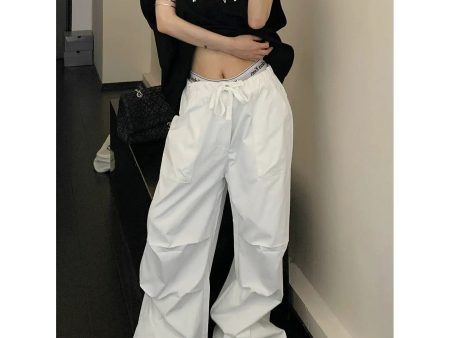 Casual Wide-Leg Drawstring Pants Supply