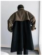 Two-Tone Double-Breasted Wool Coat Sale