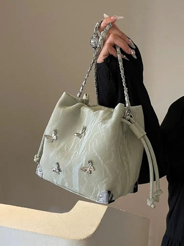 Butterfly Accented Bucket Bag Online Sale