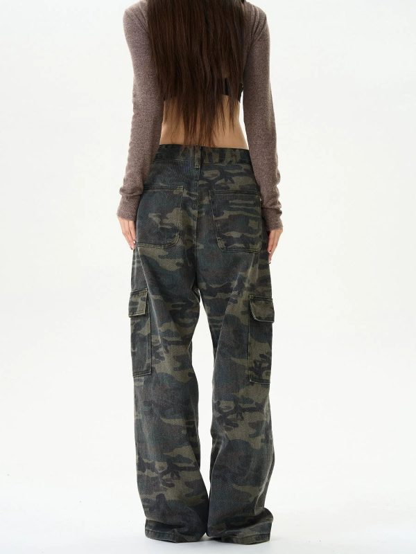 Cargo Pants with Camo Pattern Cheap