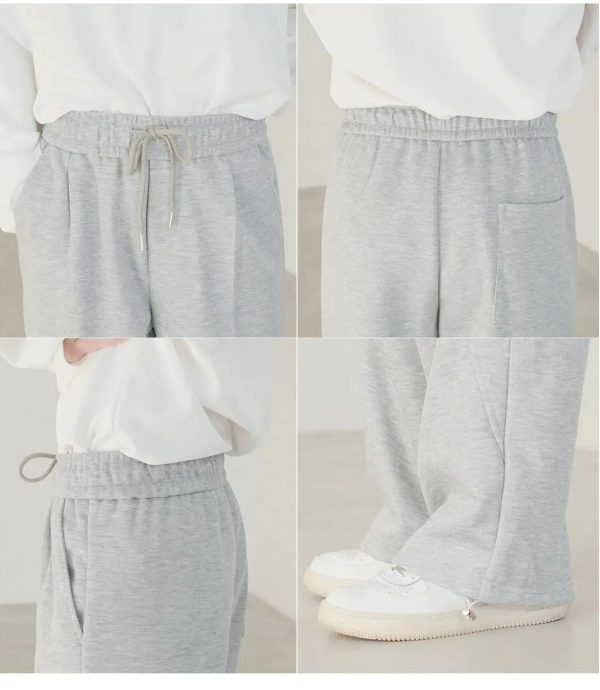 Wide-Leg Drawstring Elastic Sweatpants Sale