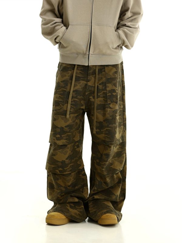 Camouflage Baggy Wide-Leg Pants Sale